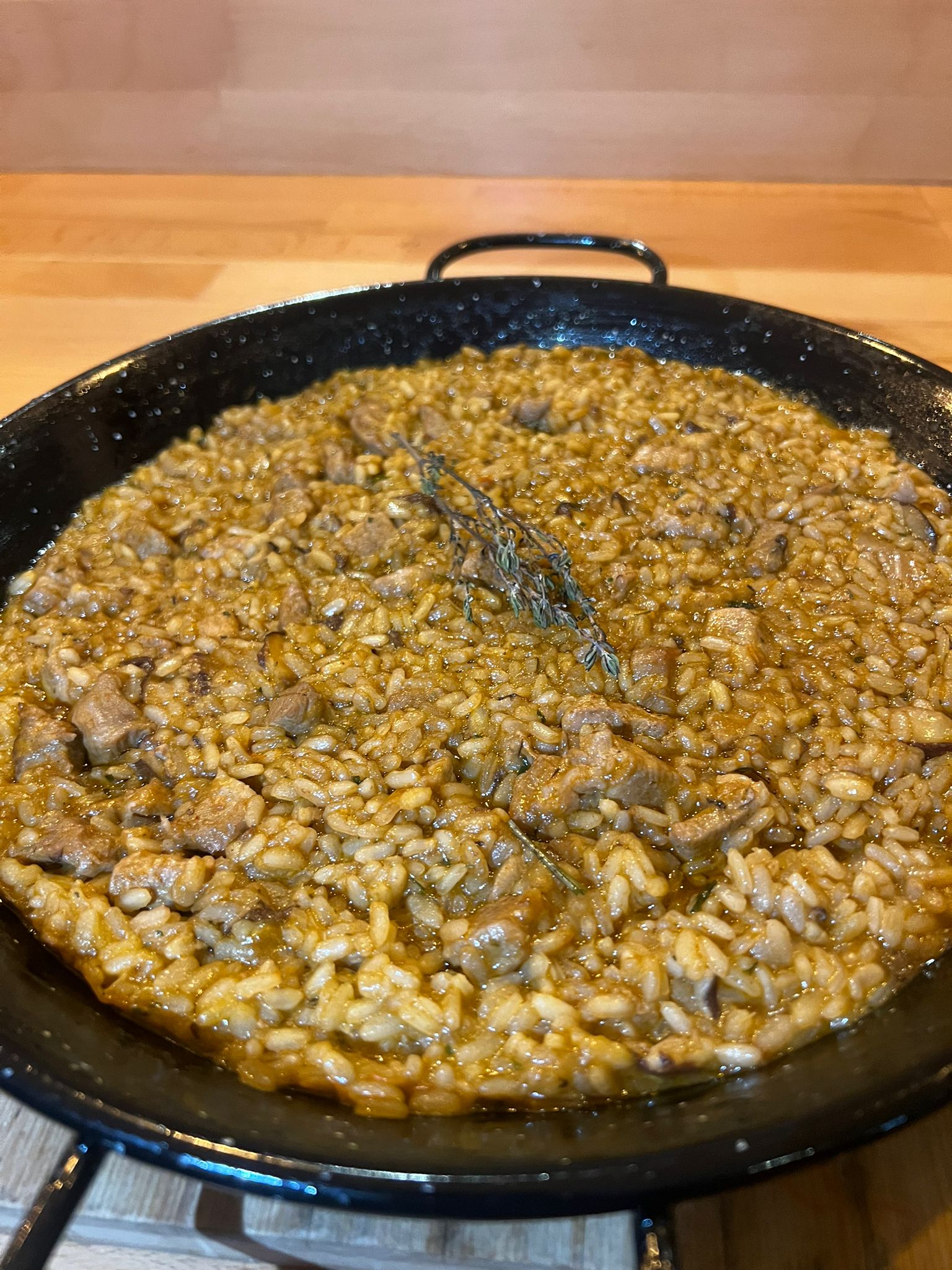 Arroz de ibéricos y shiitakes